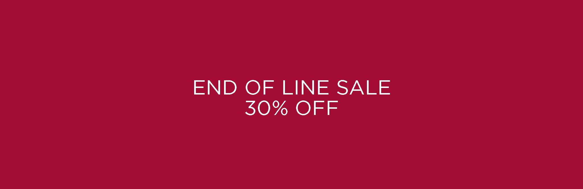 END OF LINE SALE
